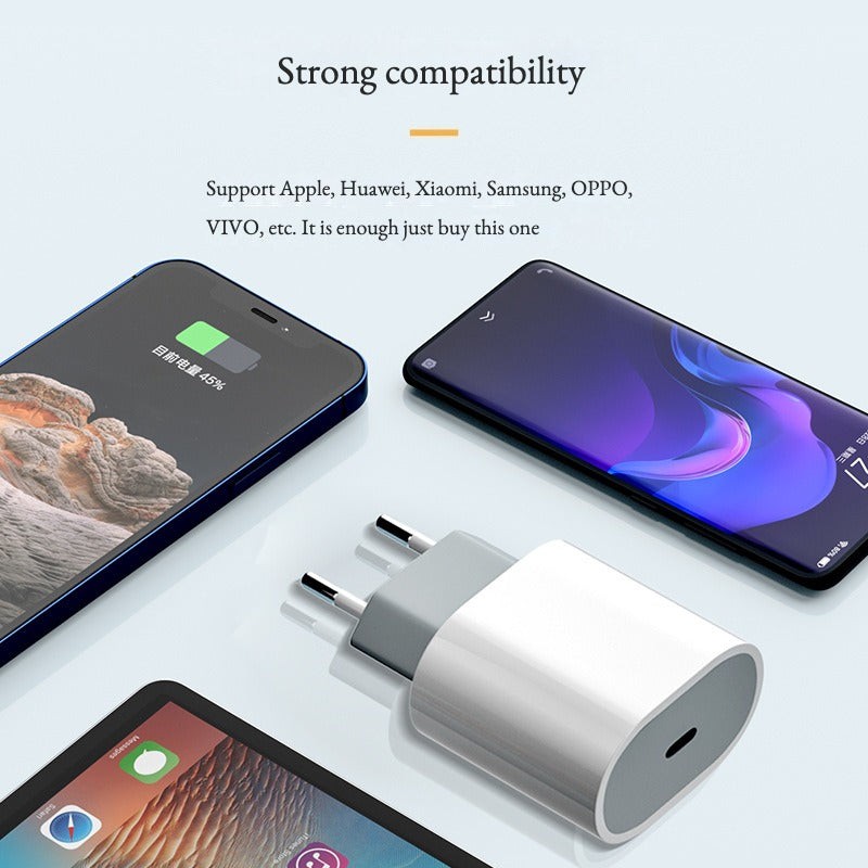 European adapter PD20W charger cross-border foreign trade is applicable to Apple 13/14 mobile phone fast charging charger