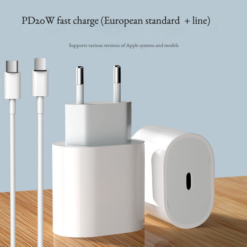 European adapter PD20W charger cross-border foreign trade is applicable to Apple 13/14 mobile phone fast charging charger