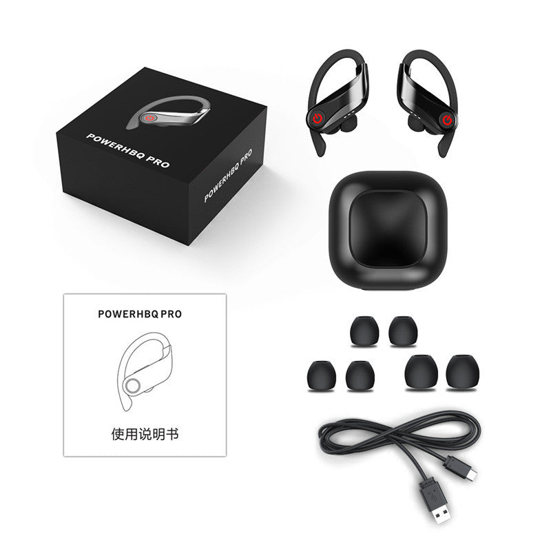 Sports Ear Hook Bluetooth HeadsetTWSSports Digital DisplayQ62Four-Generation Bluetooth Headset Anti-Sweat