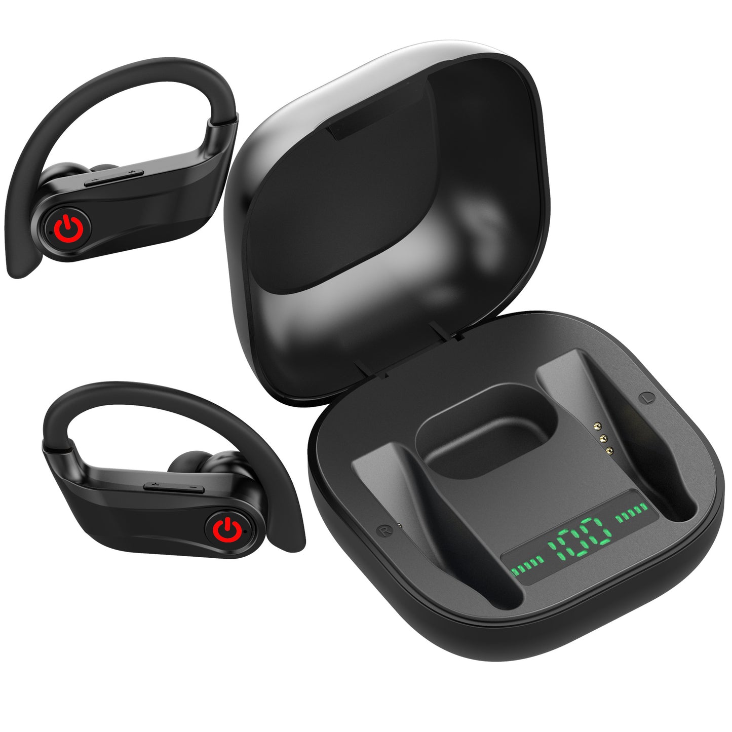 Sports Ear Hook Bluetooth HeadsetTWSSports Digital DisplayQ62Four-Generation Bluetooth Headset Anti-Sweat