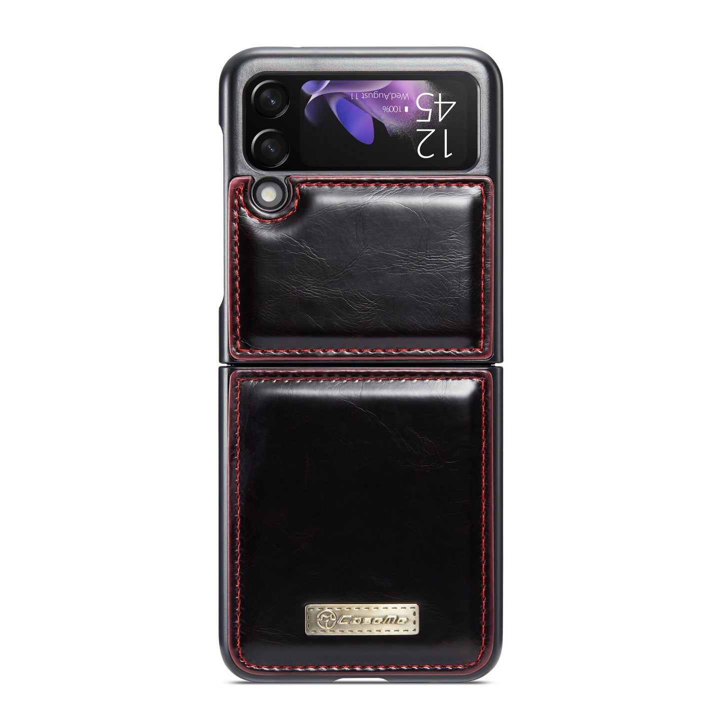 Skinn deksel for Samsung Galaxy Z Flip3 5G Flip 3 lommebok og kort holder