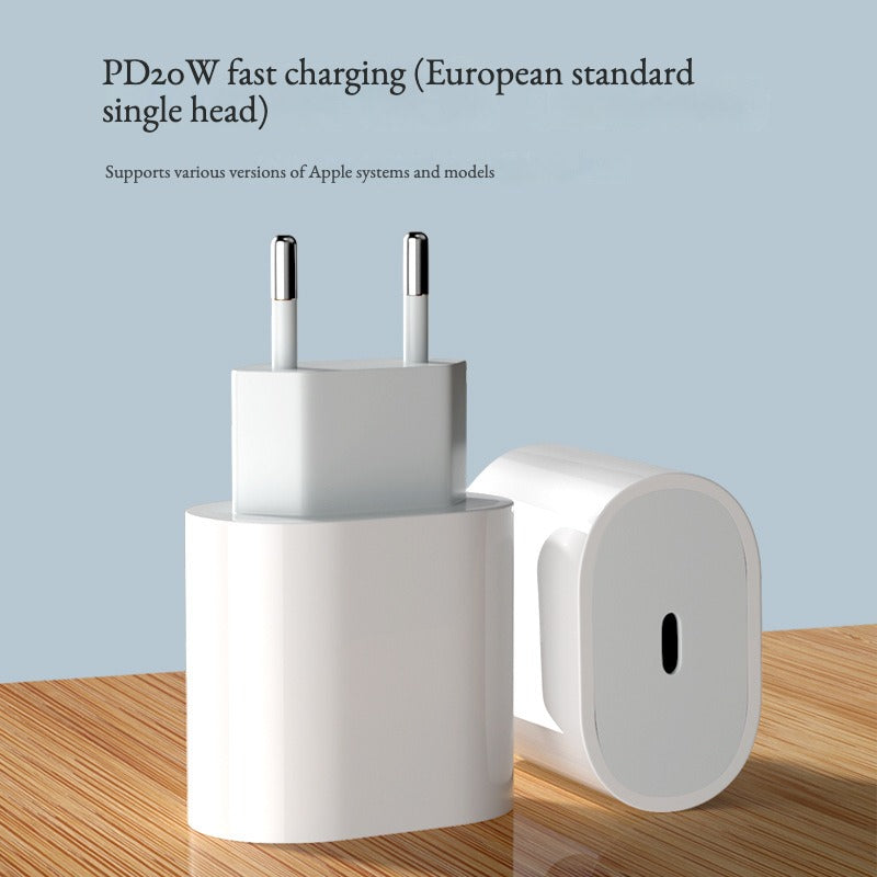 European adapter PD20W charger cross-border foreign trade is applicable to Apple 13/14 mobile phone fast charging charger