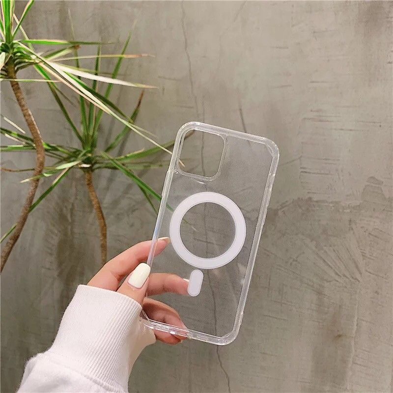 Magsafe magnetisk gjennomsiktig deksel for iphone X,11,12,13,14,15,16,17 serie