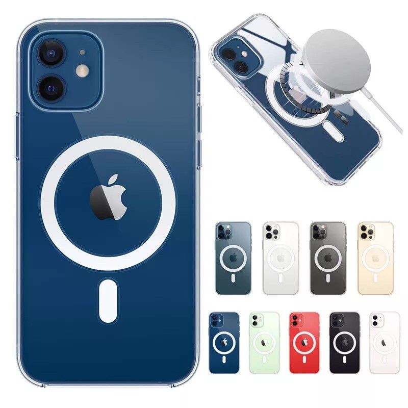 Magsafe magnetisk gjennomsiktig deksel for iphone X,11,12,13,14,15,16,17 serie