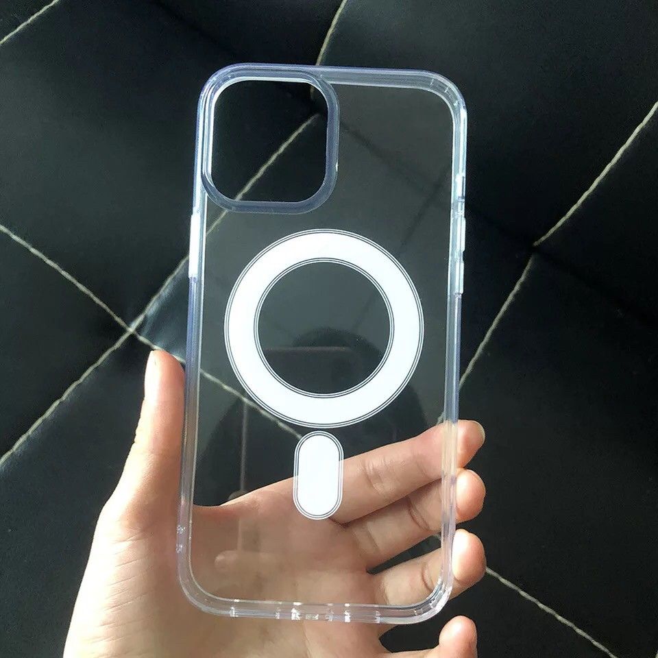 Magsafe magnetisk gjennomsiktig deksel for iphone X,11,12,13,14,15,16,17 serie