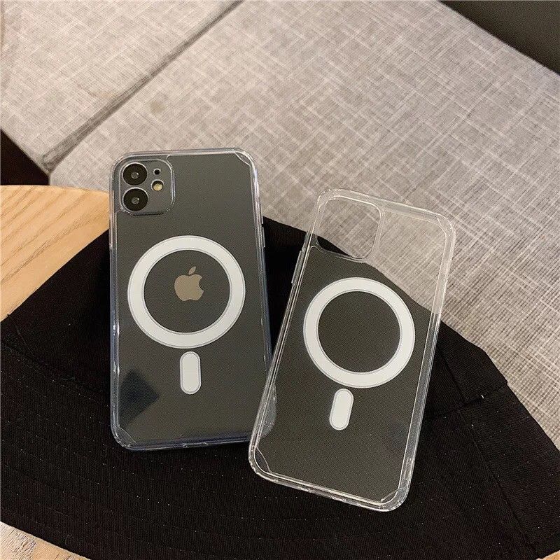 Magsafe magnetisk gjennomsiktig deksel for iphone X,11,12,13,14,15,16,17 serie