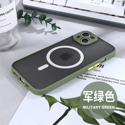 Applicable IPhone14Pro Skin-Sensitive Magsafe Phone Case - Iphone 13 Wireless Charging Magsafe Shock-Resistant Case
